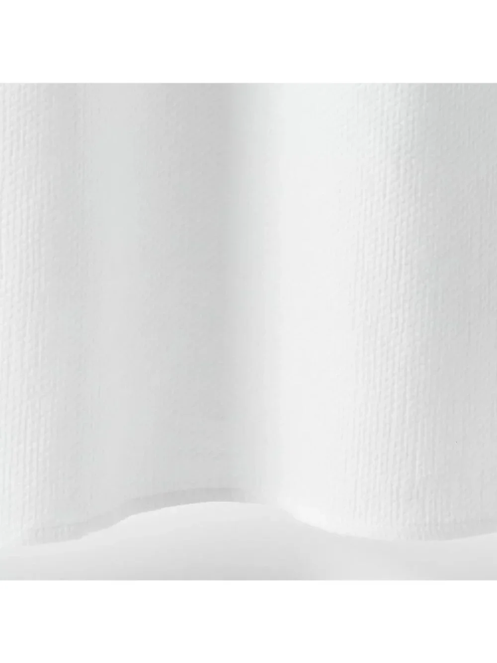 Threshold White Diamond Matelesse 100% Cotton Buttonhole Hang Shower Curtain